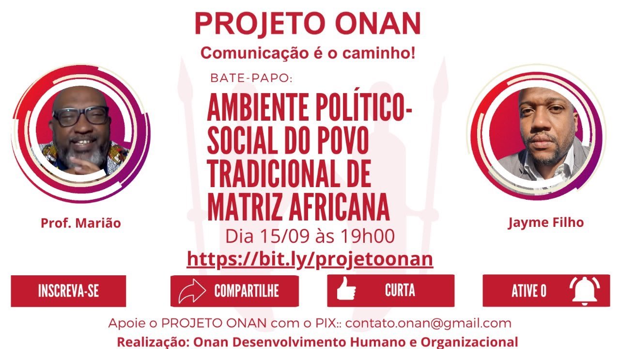 Jayme Filho, da Loja Axé, no Bate Papo sobre Ambiente Político-Social Do Povo Tradicional De Matriz Africana